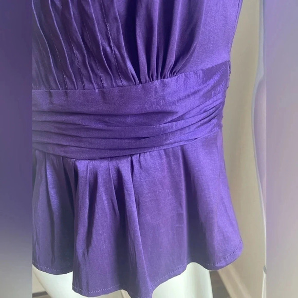 Gabrielle Union Sleeveless Deep Purple Shell sleeveless top size XS - Picture 2 of 9
